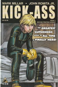 Kick Ass # 1 Variant 2nd Printing NM Icon 2008 Mark Millar John Romita Jr [P4]