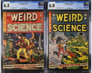 Weird Science #10 CGC 6.5 & #22 CGC 6.0 - Golden Age Classic Wally Wood Covers