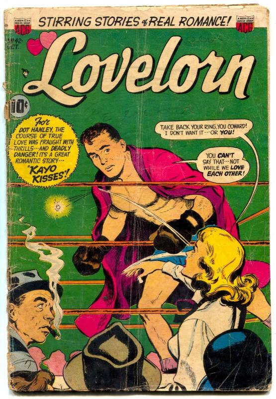 Lovelorn Comics #42 1953- Boxing cover- Golden Age Romance G/VG