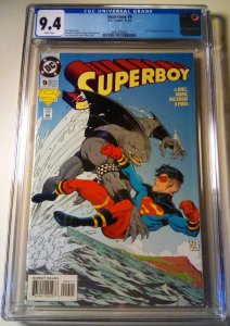 Superboy #9 CGC 9.4 (1994) WP 1st King Shark Suicide Squad FREE SHIPPING