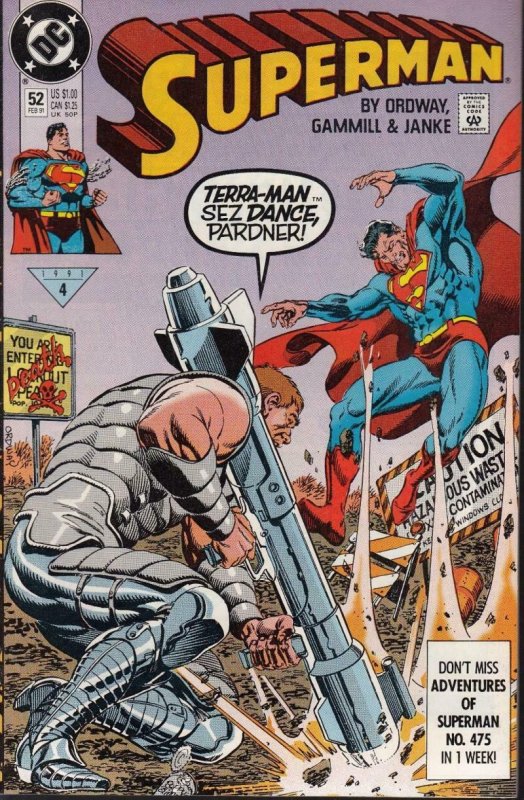 SUPERMAN #52, VF/NM, Ordway, Janke, Terra-Man, 1987 1991, more in store