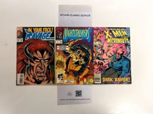 3 Marvel Comics X-Men&The Micronauts# 4+Nightstalkers # 4+Ravage # 10 23 JS25