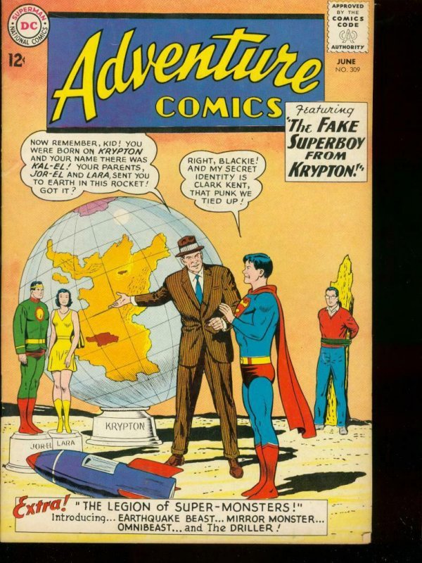 ADVENTURE COMICS #309 1963 DC SUPER-MONSTERS SUPERBOY VF 