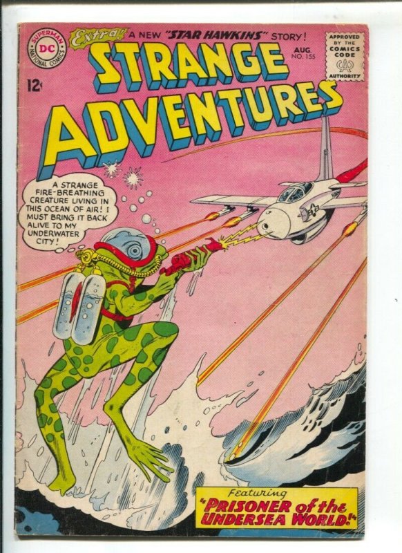 Strange Adventures #155 1963-Frog man attack cover-Star Hawkins appears-G-