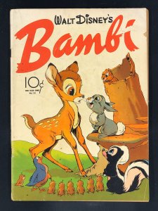 Four Color #12 (1942) VG Walt Disney's Bambi