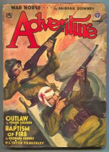 Adventure Pulp October 1940- War Horse- Baptism of Fire