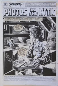 ANDY KUBERT / JOHN SEVERIN original art, SEMPER FI #6 pg 1, 11x 16, 1989,Splash