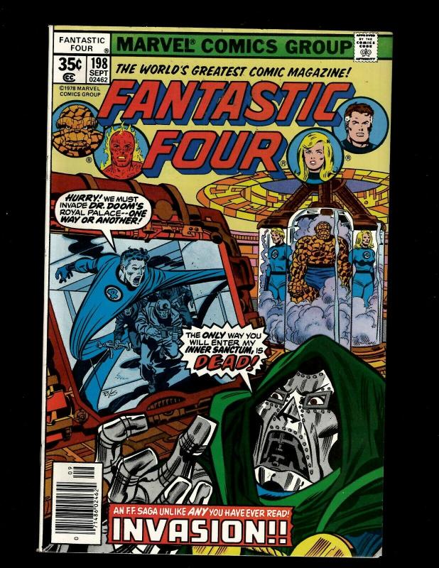 Lot of 8 Fantastic Four Marvel Comic Books #194 195 196 197 198 199 200 201 GK18