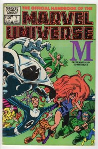 Official Handbook of Marvel Universe #7 ORIGINAL Vintage 1986 Marvel Comics