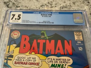 Batman # 199 CGC Graded 7.5 DC Comic Book 1968 Silver Age JH21