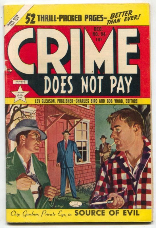 Crime Does Not Pay #94 1950- Chip Gardner- Painted cover VG+