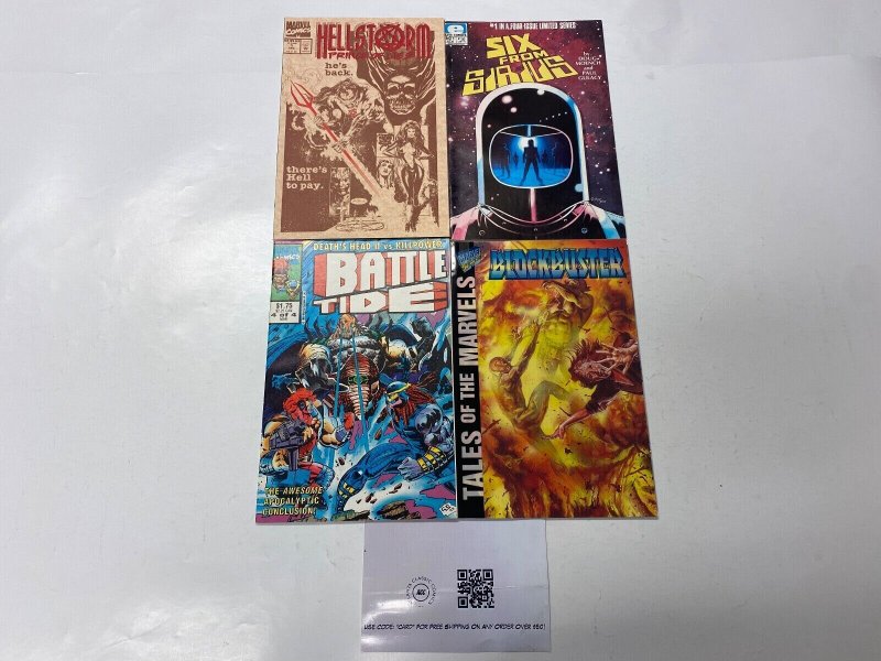 4 MARVEL comic books Hellstorm #1 Six Serius #1 Battle Tide #4 Tales #1 73 KM11