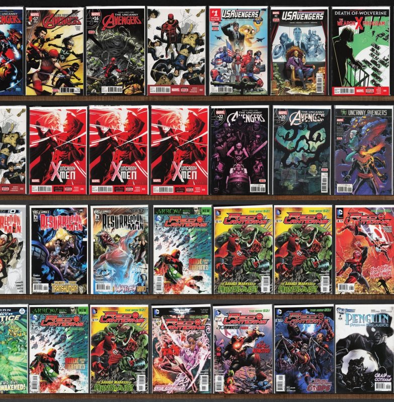 Huge Lot 140+ Comics with Red Lanterns, Uncanny Inhumans & More!