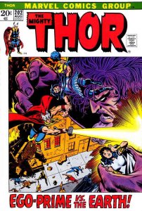 Thor #202 FN ; Marvel | Ego-Prime August 1972 John Buscema