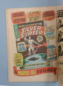 Iron Man #4, VG Unicorn Silver Surfer #1 Ad Marvel Comics, 1968 JR1