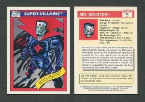 1990 Marvel Comics Card  #65 (Mister Sinister) / NM-MT