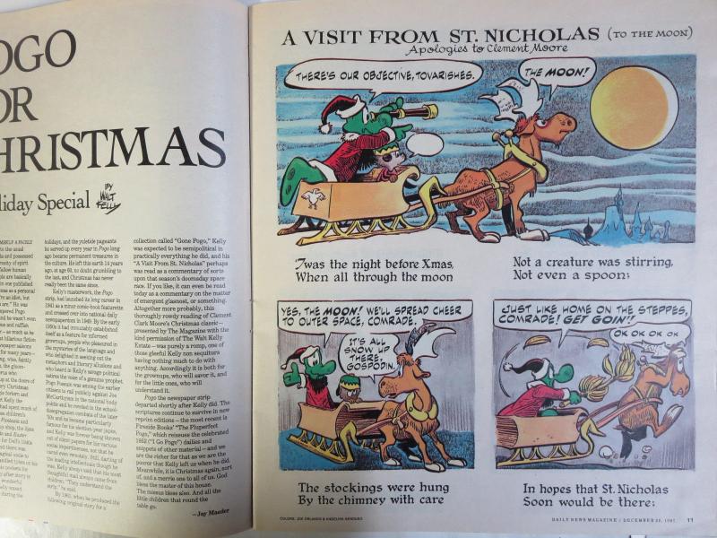 Daily News Magazine 2 diff 1987 Walt Kelly Pogo ChristmasSuperman Constitution +