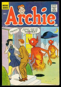 Archie Comics #124 1961- Flying Saucer Alien cover VG/F