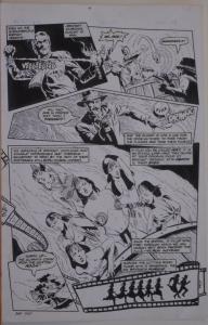 DAN DAY / MIKE GUSTOVICH original art, AZTEC ACE #15 pg 23, 1985,11x17, Signed