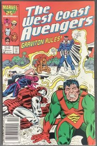 West Coast Avengers #13 Newsstsand Edition (1986, Marvel) VF/NM