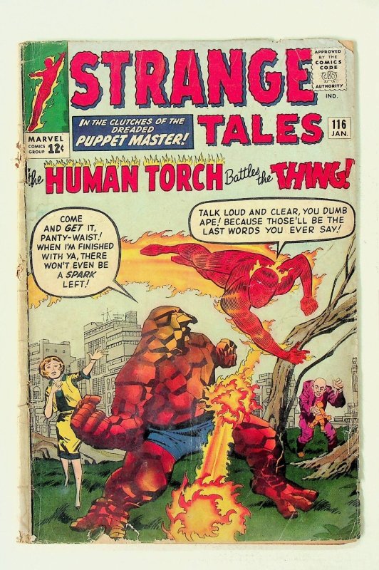 Strange Tales #116 Marvel Human Torch Thing Silver Age 1964