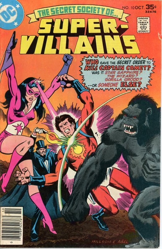 Secret Society of Super-Villains 10 1977  VG/F  Mark Jewelers Variant!