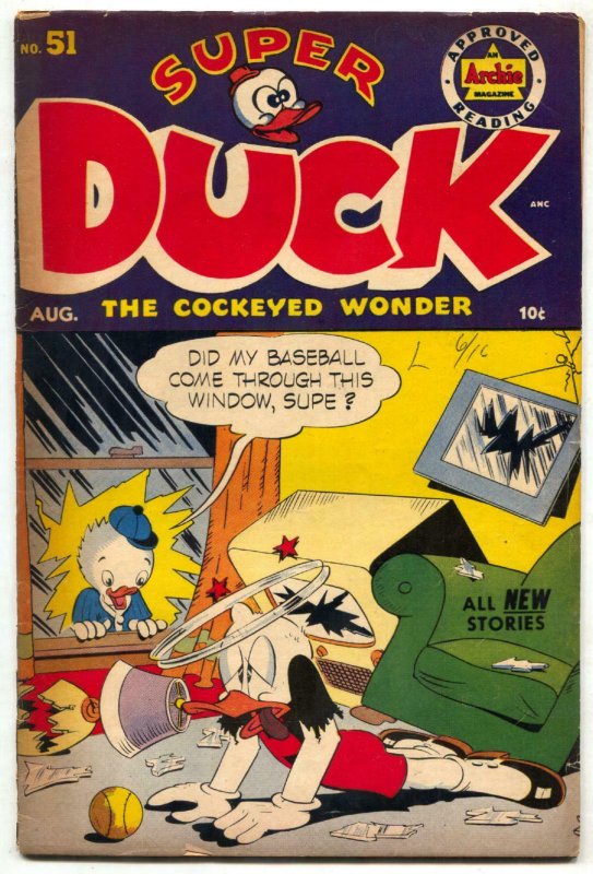 Super Duck #51 1953- Golden Age Archie Funny Animals- VG