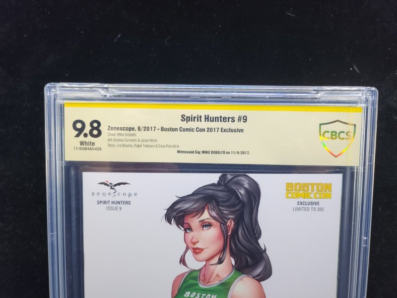 Spirit Hunters #9 - Signed Mike Debalfo / Boston CC Exc - CBCS 9.8 - 2017