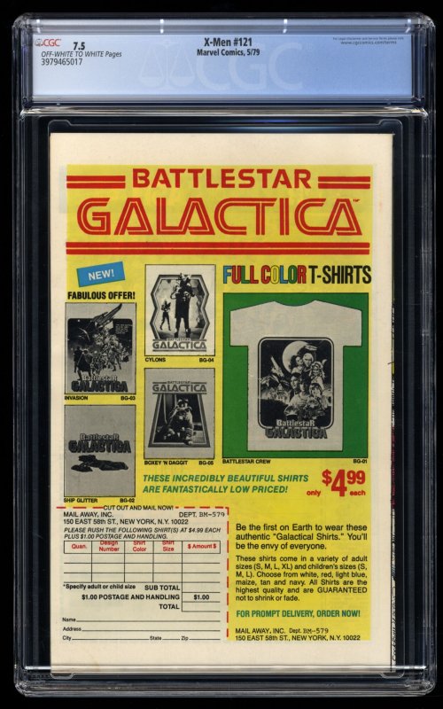 X-Men #121 CGC VF- 7.5 1st Full Appearance Alpha Flight! Misty Knight!