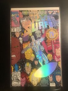 Silver Surfer #75 Cool silver Holo embossed Ron Lim cover (NM/MT). Death Of Nova