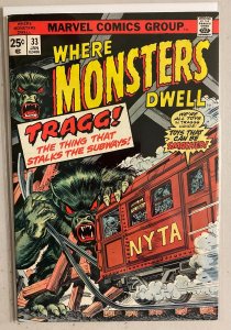 Where Monsters Dwell #33 reprint horror stories 6.0 (1974)