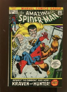 AMAZING SPIDERMAN #111 (7.0) TO STALK A SPIDER! 1972
