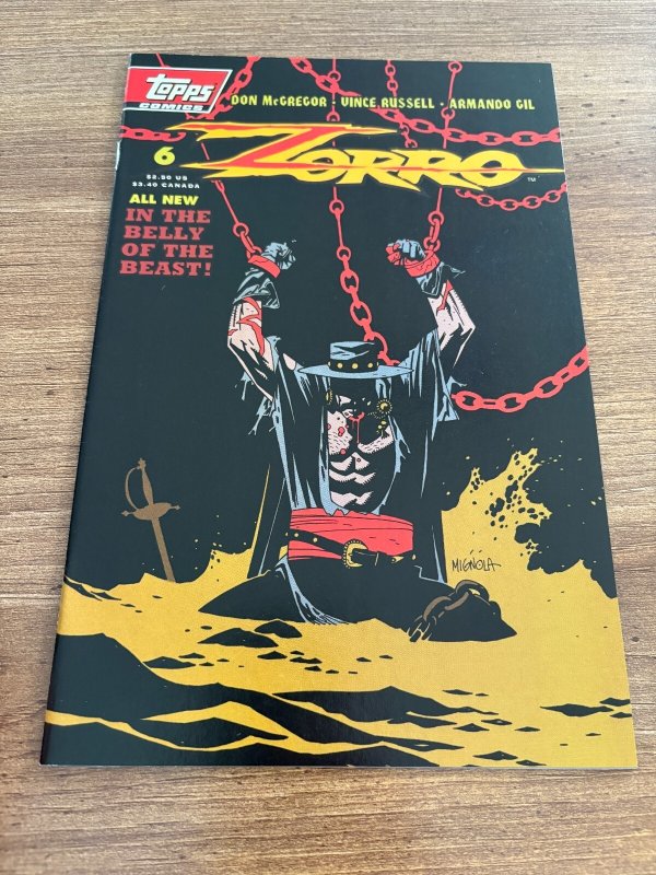 Zorro # 6 NM 1st Print Topps Comic Book Cowboy Western 1 J449