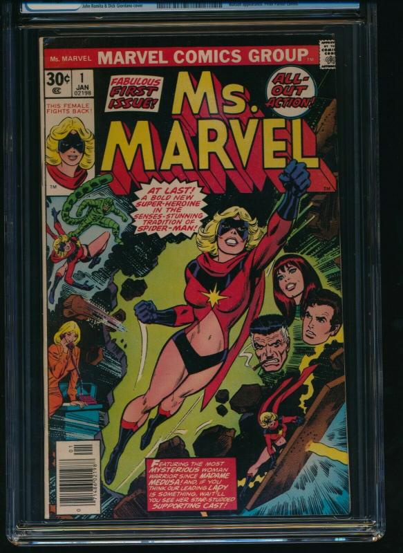 MS. MARVEL #1 CGC 6.5 Graded 1st Carol Danvers as Ms. Marvel Key White Pages