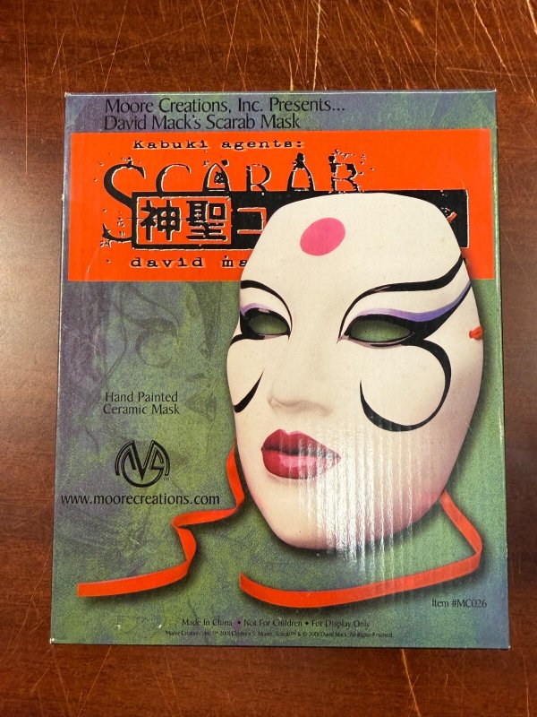SCARAB Kabuki Mask Moore Creations David Mack New In Box 2001 Clayburn Moore TB1