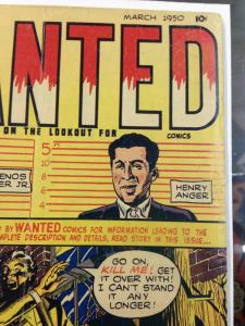 Wanted Comics #25 VG (Orbit-wanted Mar. 1950) Pre Code Crime