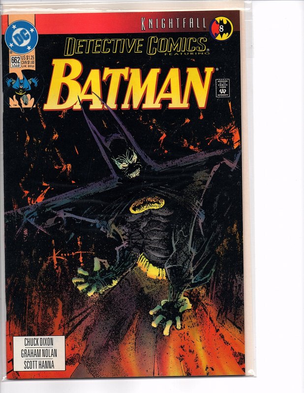 DC Comics Detective Comics #662 Batman; Knightfall Part 8 Sam Kieth Cover