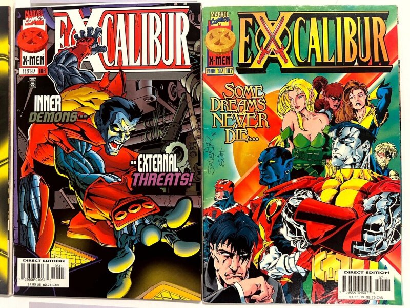 3 Excalibur Marvel Comic Books # 105 106 107 Avengers Hulk Thor Ironman 103 EJ10