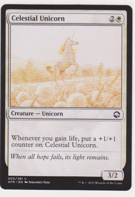 Magic the Gathering: Adventures in the Forgotten Realms - Celestial Unicorn