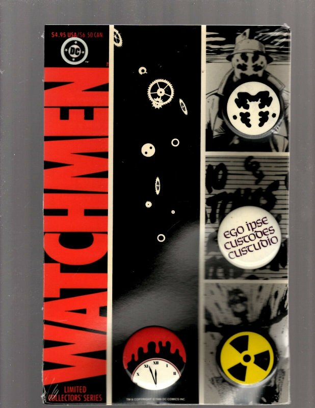 Watchmen # 1 VF DC Comic Book + SEALED Watchmen Buttons 1986 Limited Collect SB5