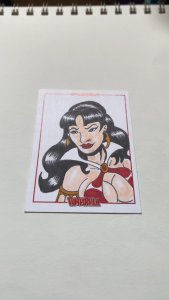 Vampirella 50Th Anniversary Sketch Card By Wilson Ramos Jr Dynamite (I)