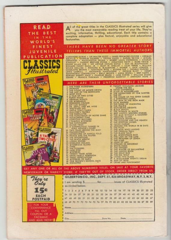 Classics Illustrated #90 (Dec-51) VF/NM High-Grade 