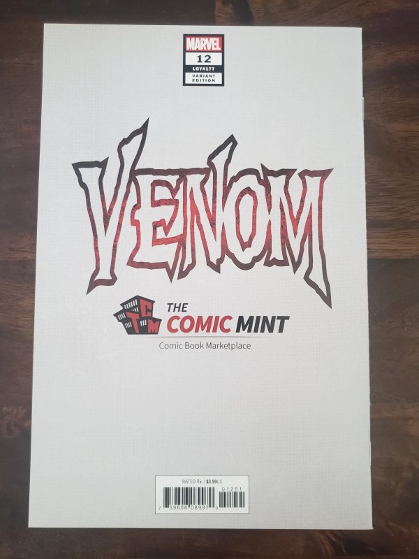 Venom 12 Clayton Crain Comic Mint Exclusives virgin variant signed with COA