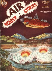 Air Wonder Stories 1/1930-Gernsback-Frank R Paul-sci-fi pulp thrills-vg/fn