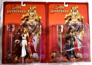 Lady Pendragon Combo Deal, BROWN & Blonde HAIR Action Figures both for one price