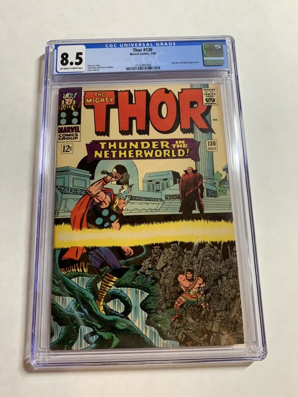 Thor 130 Cgc 8.5 Ow/w Pages Marvel Silver Age