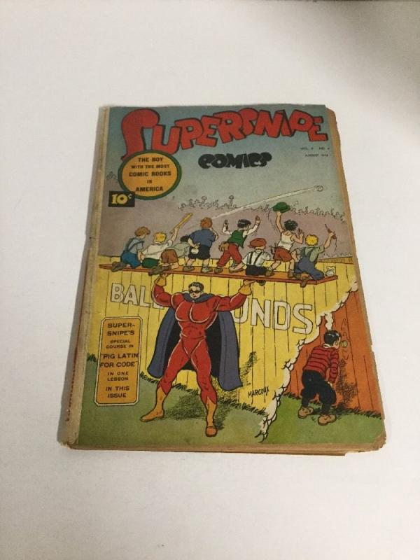 Supersnipe Comics Vol 2 No 4 Gd/Vg Good/Very Good 3.0 1944