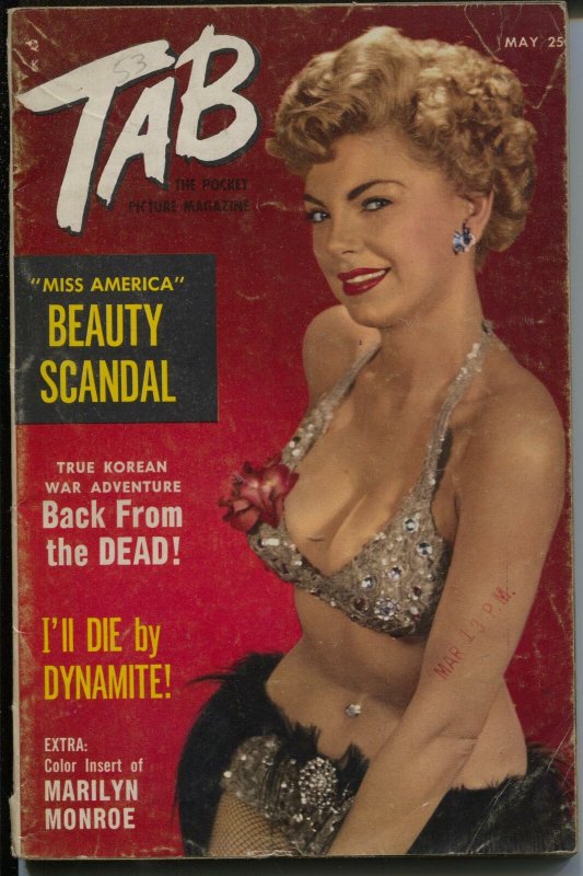 Tab 5/1953-Marilyn color pix-tattoos-cheesecake-exploitation-VG