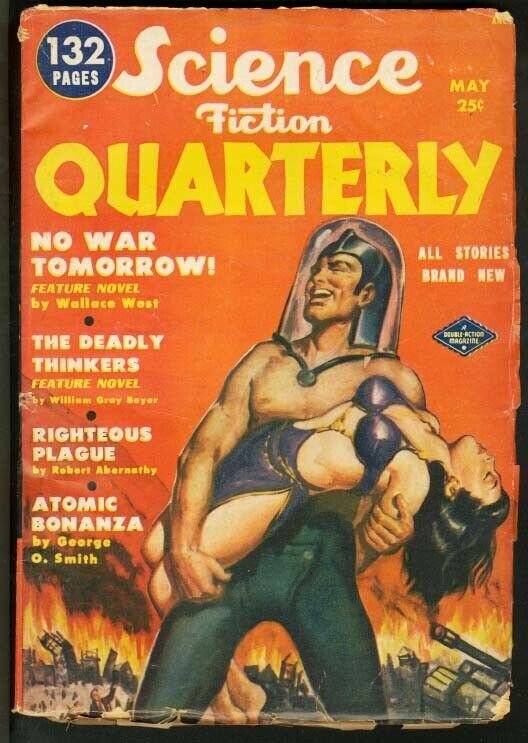 SCIENCE FICTION QUARTERLY 1951 MAY-HEADLIGHT GGA COVER VG