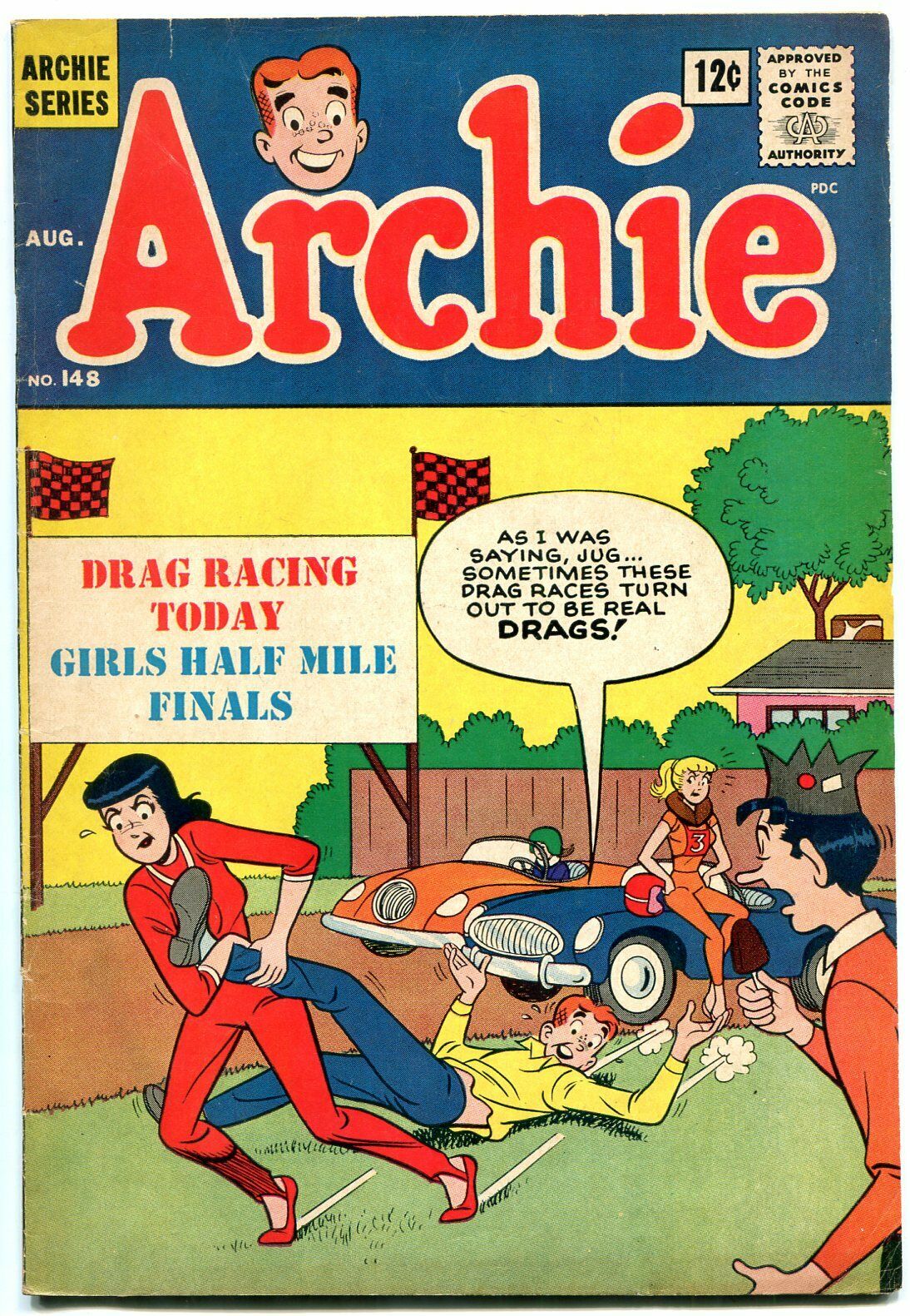 Archie Comics #148 1964-Drag Racing / ice cream cover- Betty & Veronica